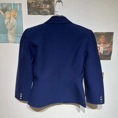 Vintage Slim-Fit Short Blazer Jacket