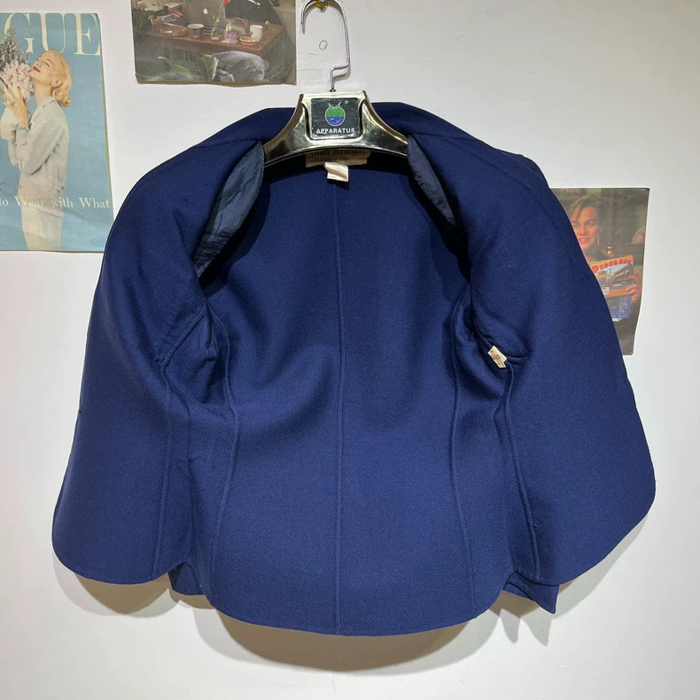 Vintage Slim-Fit Short Blazer Jacket