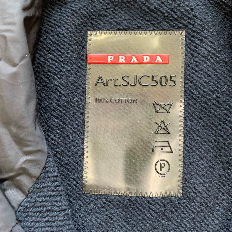 Prada Black Zip-Up Hooded Jacket