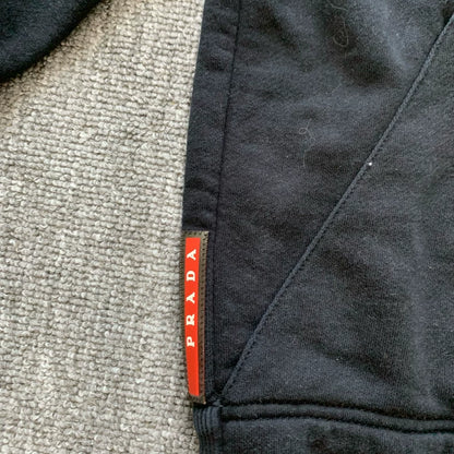 Prada Black Zip-Up Hooded Jacket