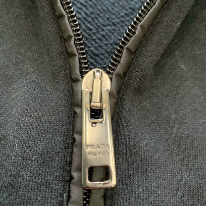 Prada Black Zip-Up Hooded Jacket