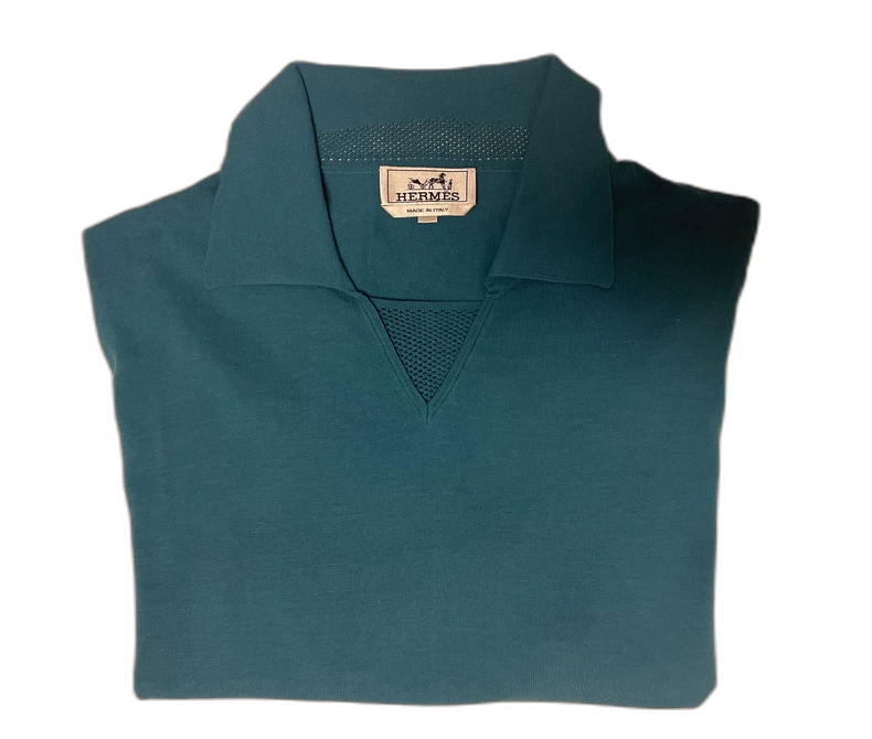 Hermes Knitted Polo Shirt in Soft Cotton