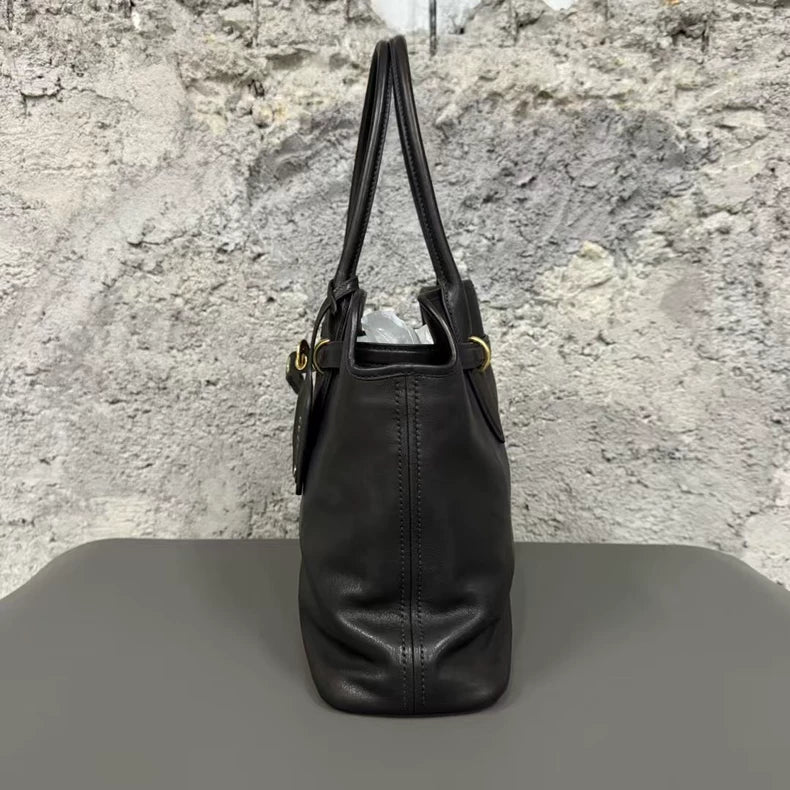 miumiu Aventure Leather Handbag Briefcase