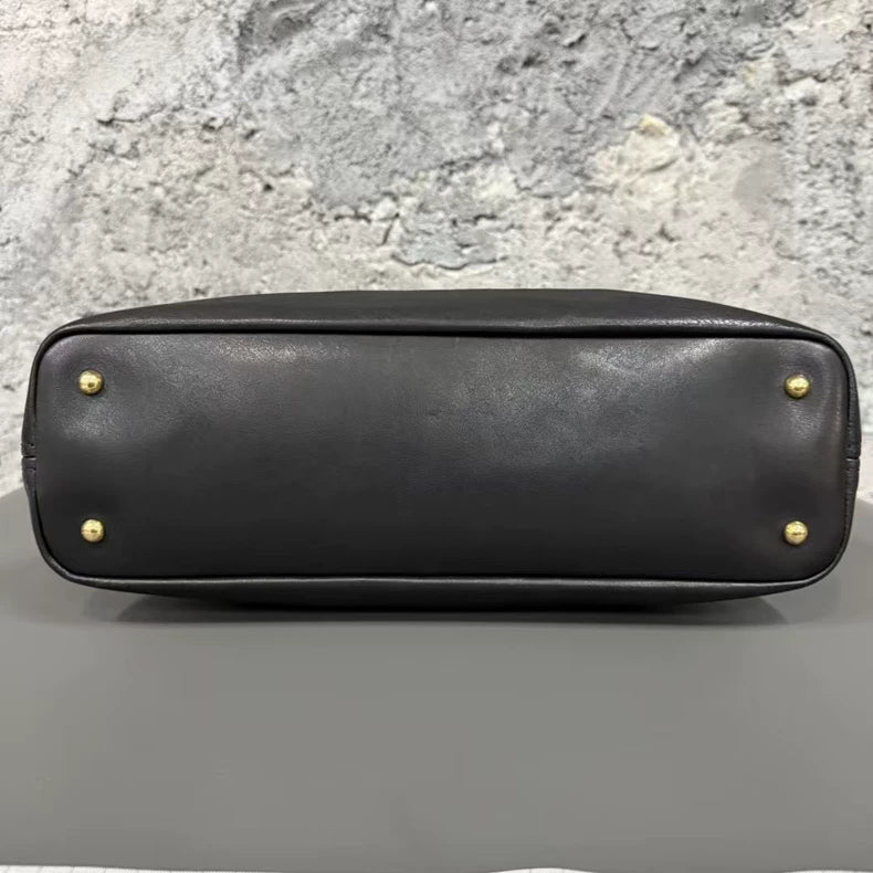 miumiu Aventure Leather Handbag Briefcase