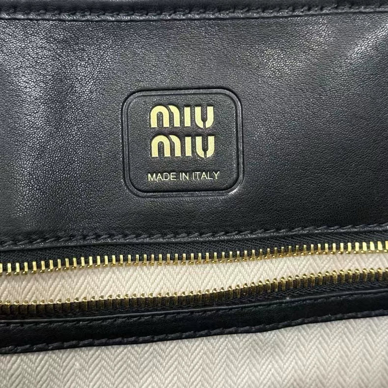 miumiu Aventure Leather Handbag Briefcase