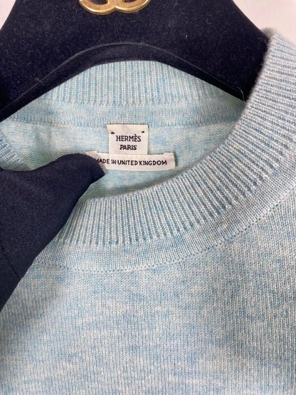 Hermes Knitted Sweater in Light Blue