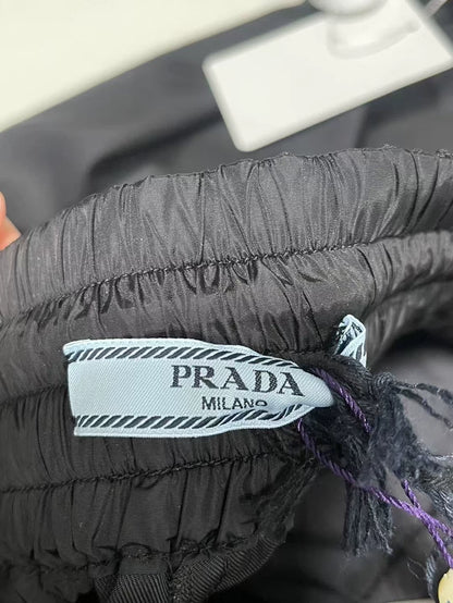 Prada Dark Pattern Logo Pants