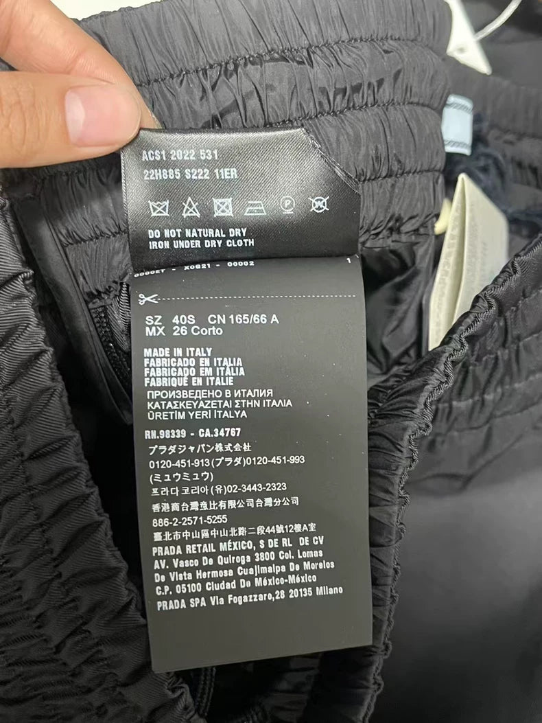 Prada Dark Pattern Logo Pants