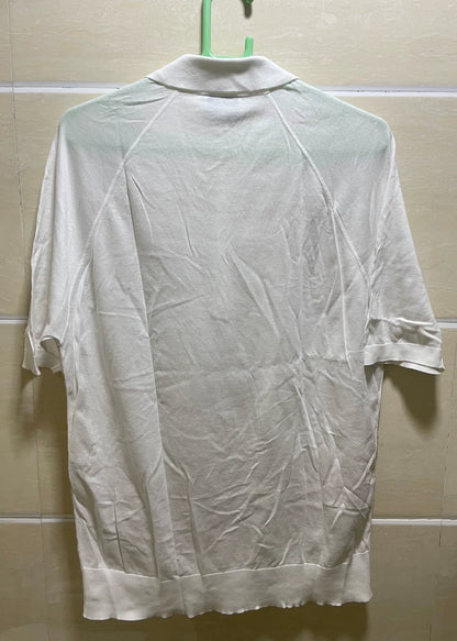 Hermes Short Sleeve Polo Shirt White