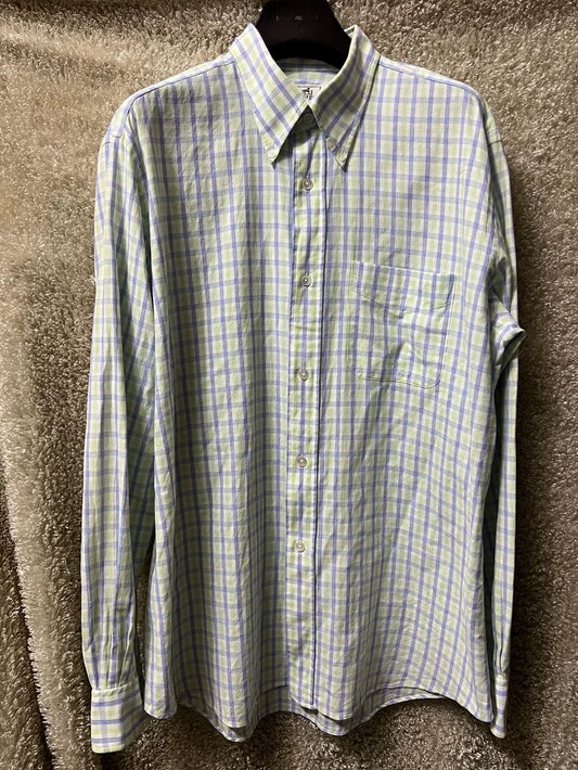 Hermes Men's Checked Long Sleeve Shirt