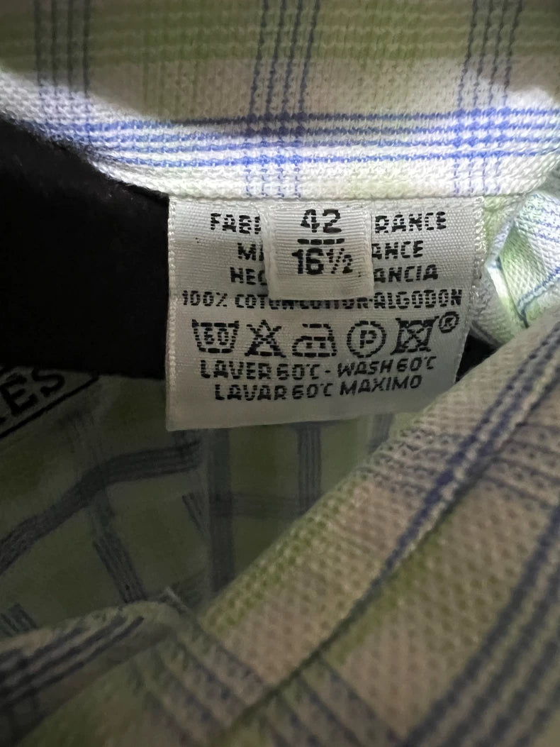 Hermes Men's Checked Long Sleeve Shirt