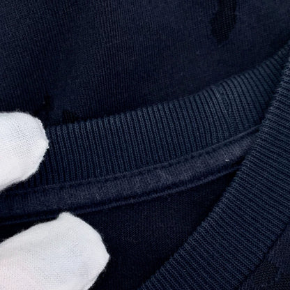 Dior Dark Blue Logo Cotton T-Shirt