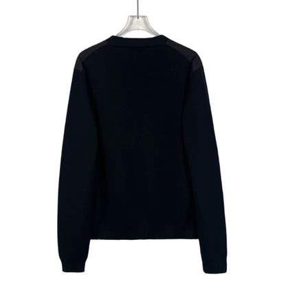 Black Wool V-Neck Cardigan by Prada