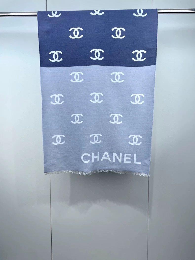 Chanel Gradient Logo Scarf