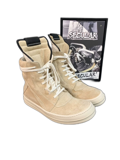 Rick Owens Geobasket Suede High-Top Sneakers-yf