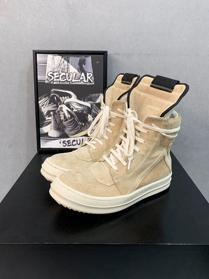 Rick Owens Geobasket Suede High-Top Sneakers-yf