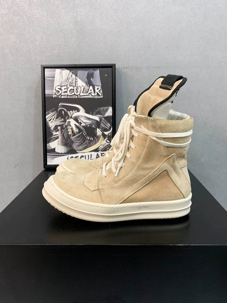 Rick Owens Geobasket Suede High-Top Sneakers-yf
