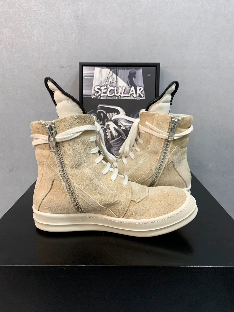 Rick Owens Geobasket Suede High-Top Sneakers-yf