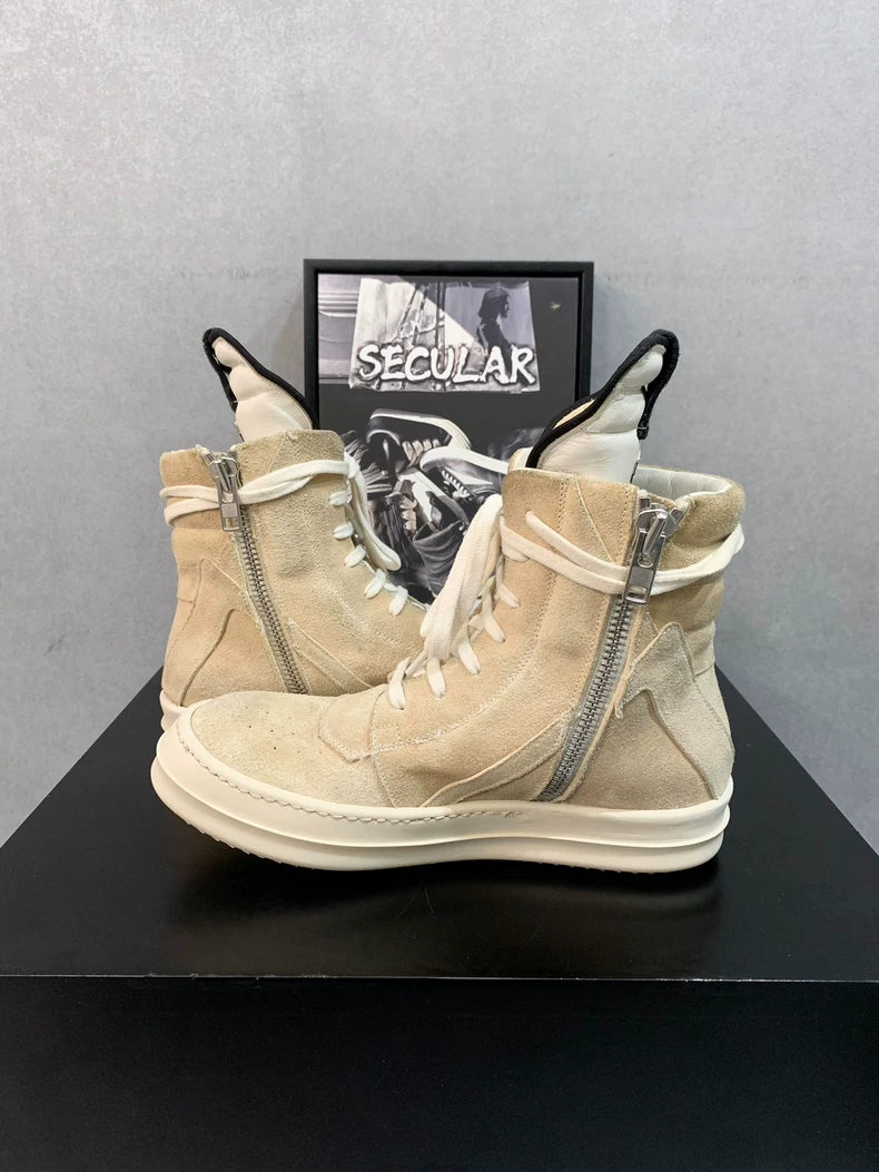 Rick Owens Geobasket Suede High-Top Sneakers-yf
