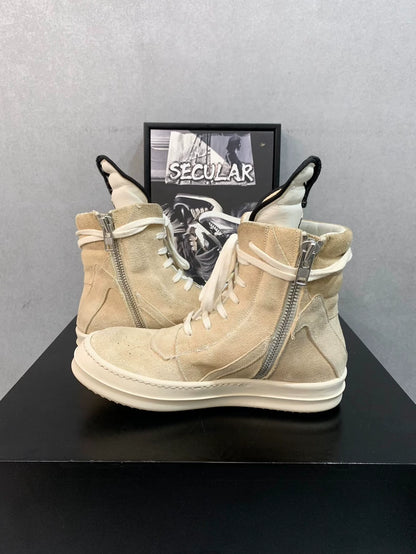Rick Owens Geobasket Suede High-Top Sneakers-yf