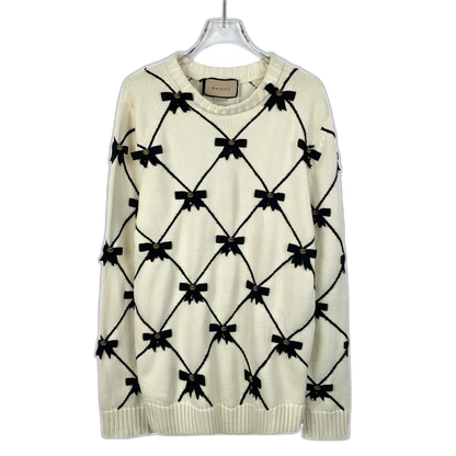 Gucci Cream Logo Knit Sweater
