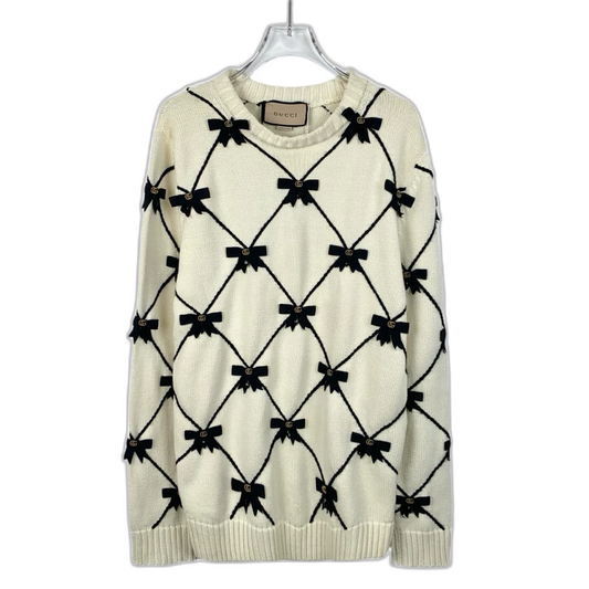 Gucci Cream Logo Knit Sweater