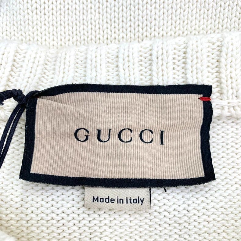 Gucci Cream Logo Knit Sweater
