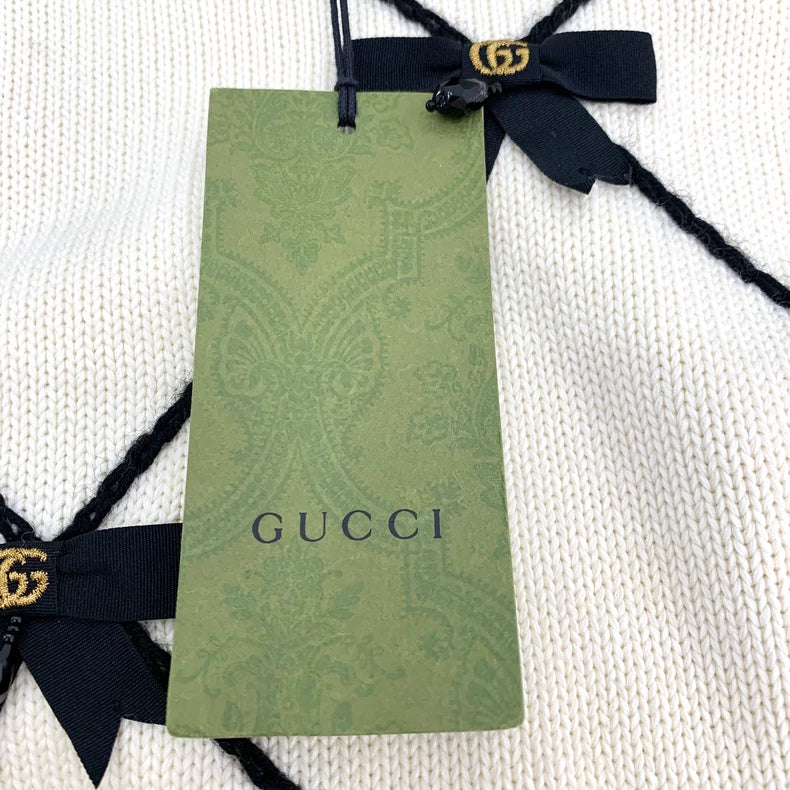 Gucci Cream Logo Knit Sweater