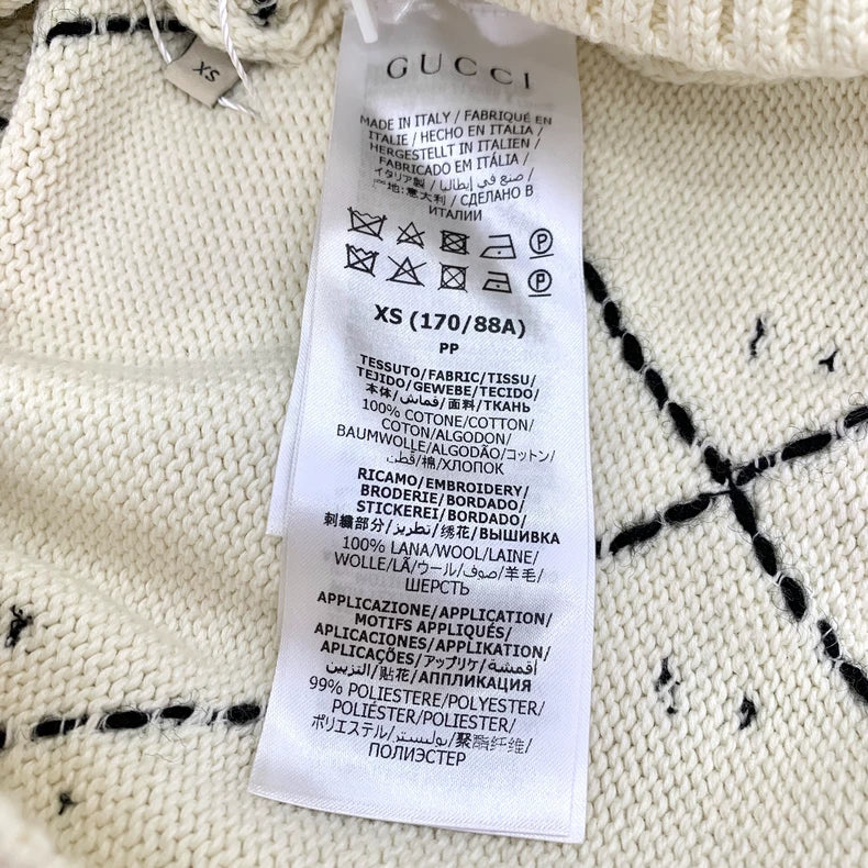 Gucci Cream Logo Knit Sweater