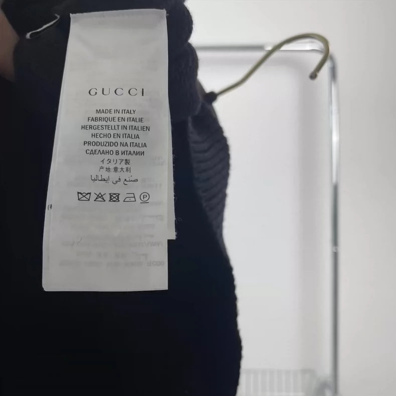 Black Cardigan with Bee Embroidery