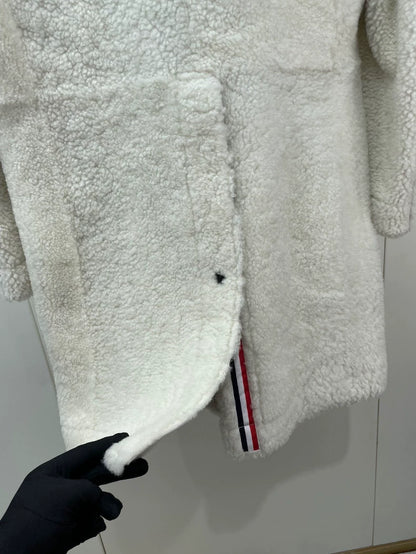 Reversible Wool Fur Coat