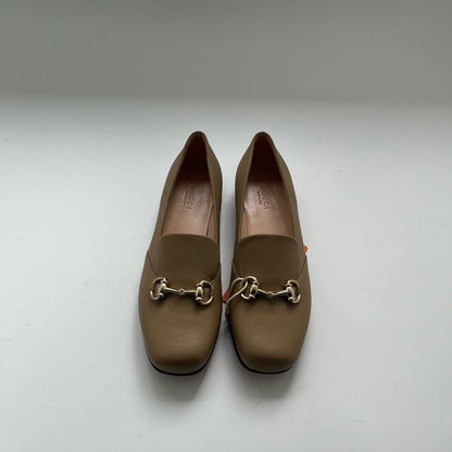 Gucci Brown Horsebit Loafers with Elegant Design 0079