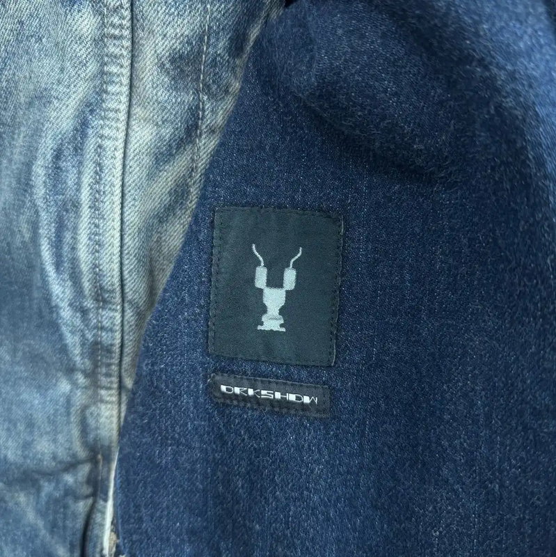 Rick Owens Blue Long Sleeve Cotton Jacket 0089