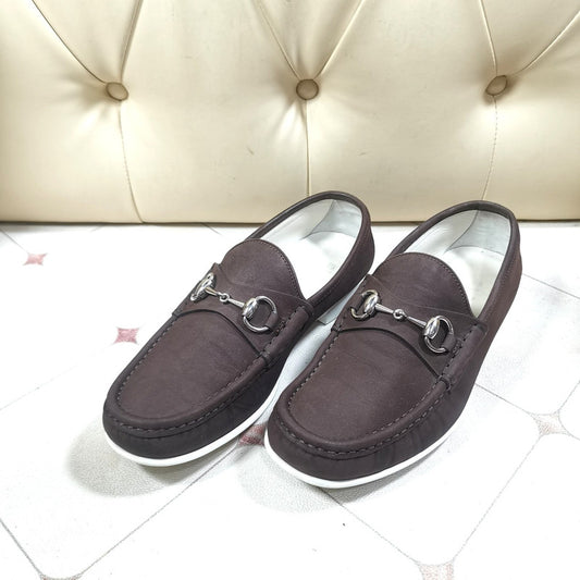 Gucci Horsebit Suede Slip-On Shoes for Men 0079