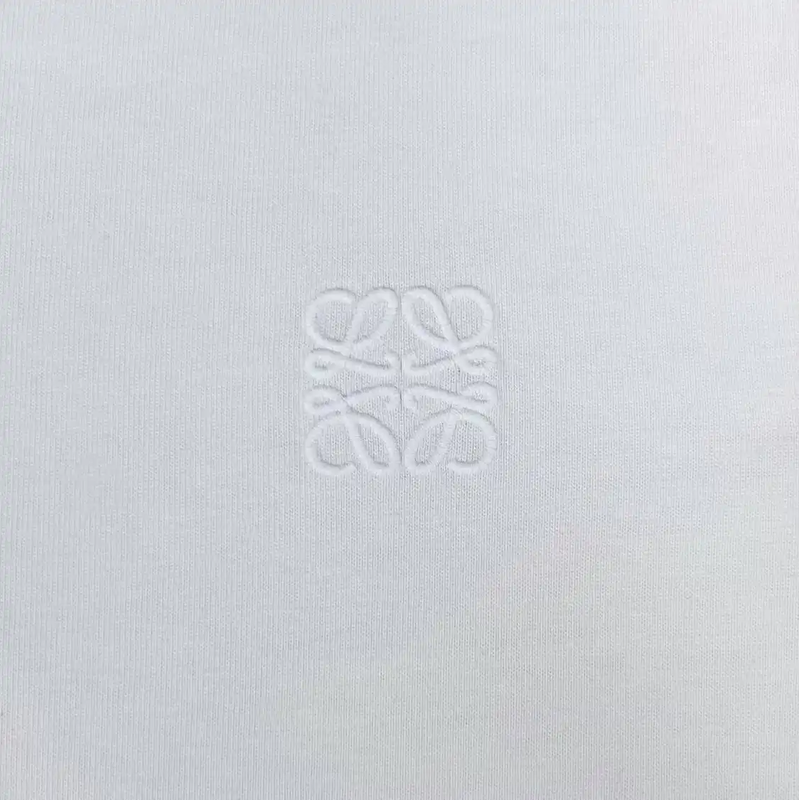 Loewe White Cotton Blend Short Sleeve T-Shirt 0089