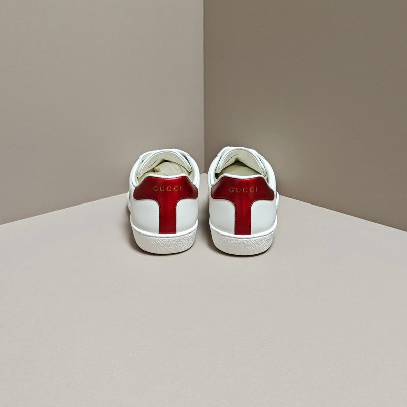 Gucci ACE Patent Leather Striped Low-Top Sneakers 0079