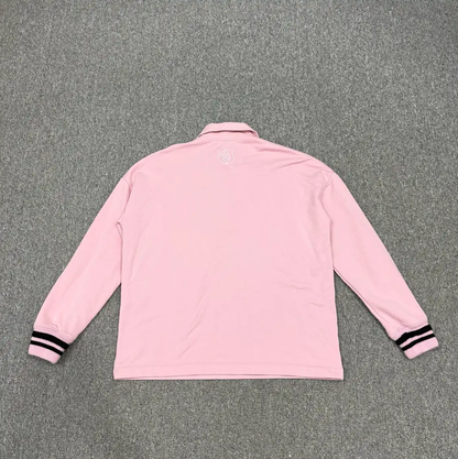 Loewe Pink Cotton Long Sleeve Polo 0089