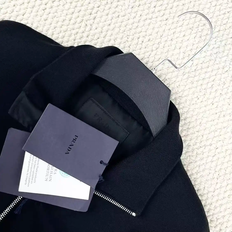 Prada Black Wool Long Coat for Men