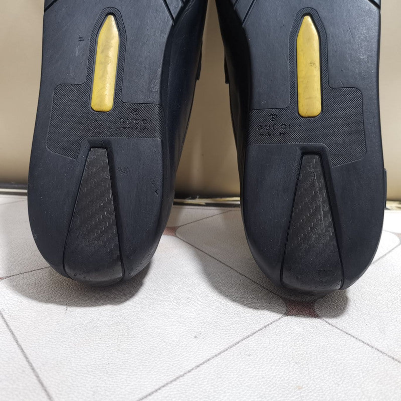 Gucci Blue GG Print Leather Loafers 0079