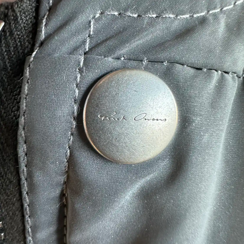 Rick Owens Silver Nylon Men's Down Jacket 0089