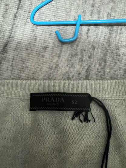 Prada Light Gray Knit Sweater for Men
