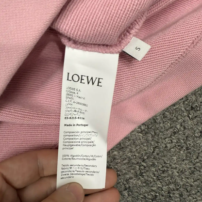 Loewe Pink Cotton Long Sleeve Polo 0089