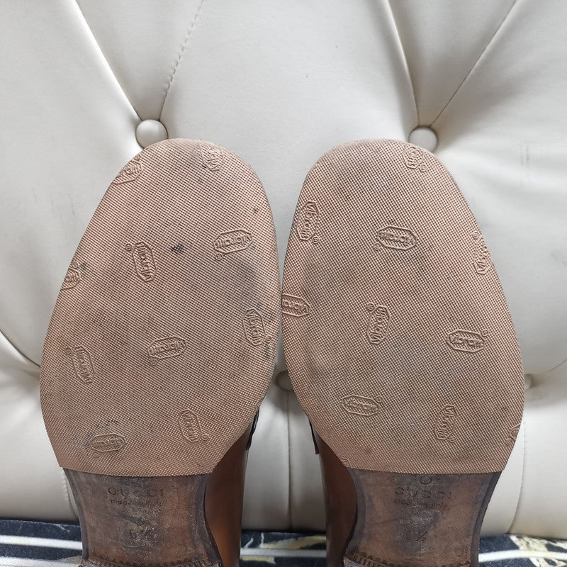 Gucci Brown Leather Loafers for Men 0079