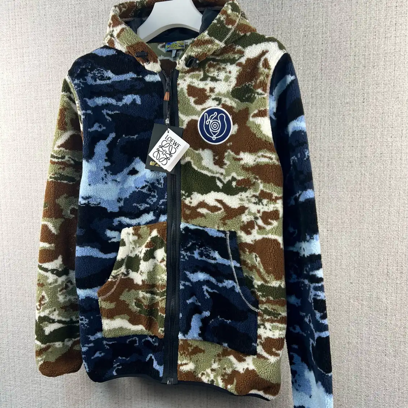 Loewe Multi-Color Camouflage Hooded Jacket 0089