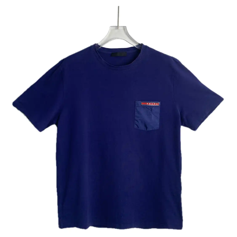 Prada Men's Navy Cotton T-Shirt