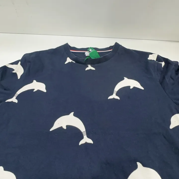 Thom Browne Dolphin Print Short Sleeve Tee