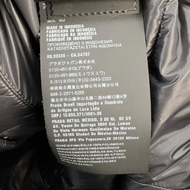 Prada Black Men's Down Vest M Size