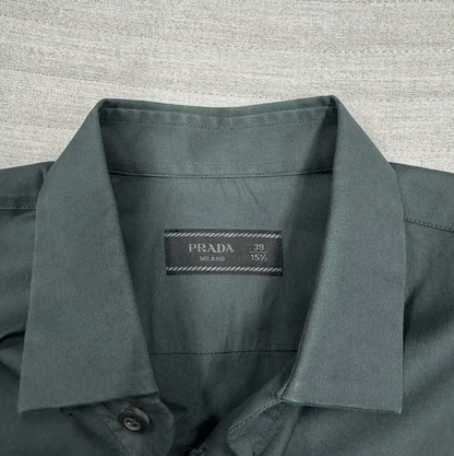 Prada Green Long Sleeve Cotton Shirt