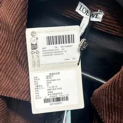 Loewe Brown Embroidered Long Sleeve Shirt 0089