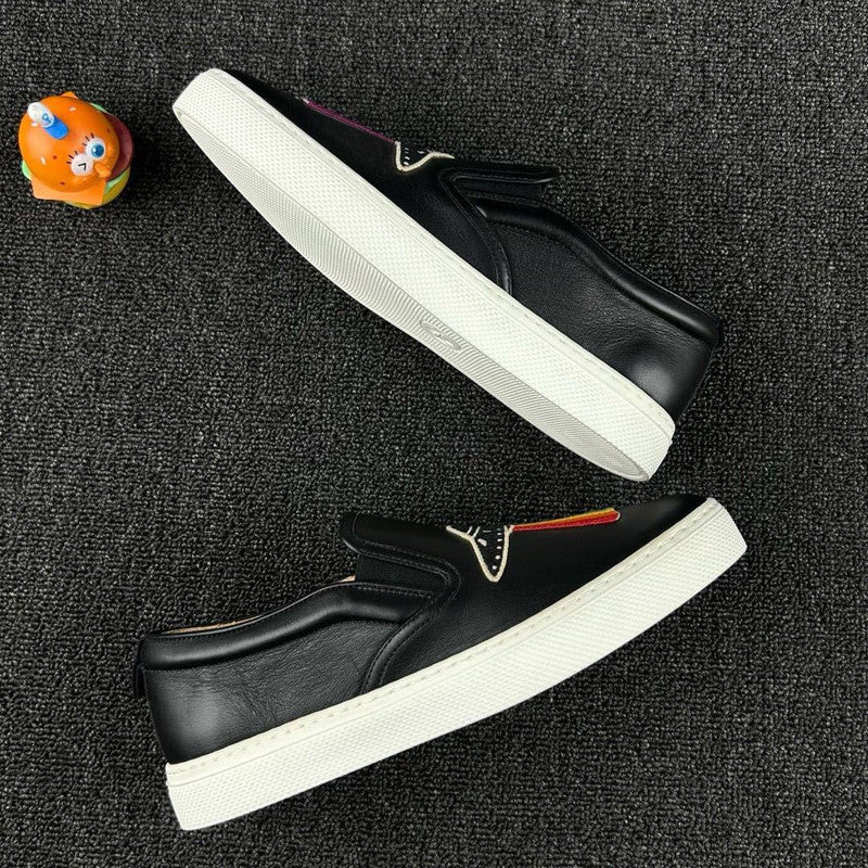 Gucci Rainbow Icon Leather Slip-On Sneakers 0079